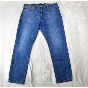 Lucky Brand Jeans Mens 38X32 (37x31 Meas) 410 Athletic Straight Blue Denim